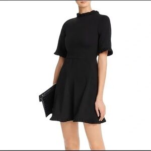 Aqua Elegant Black Mini Dress